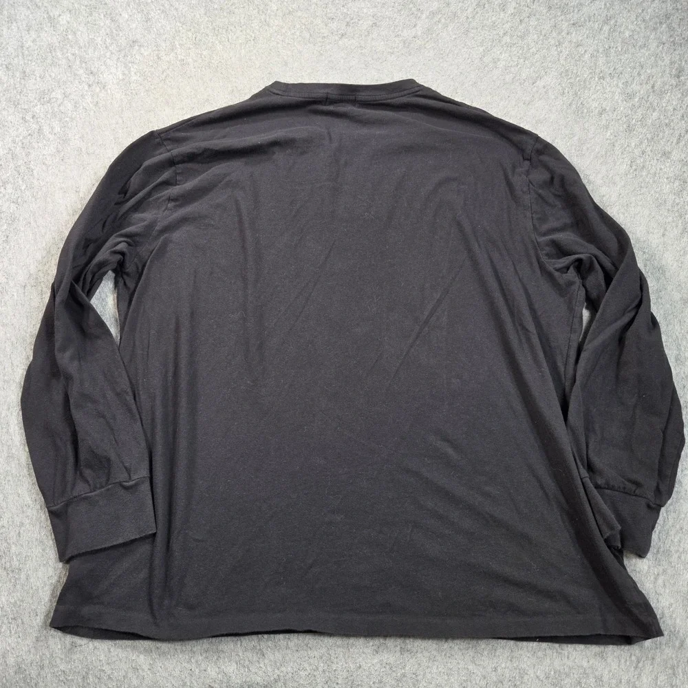 Polo Ralph Lauren T-Shirt Mens XXL Black Polo Bear Long Sleeve Classic Fit